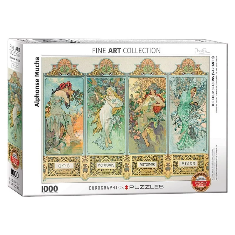 Mucha - Les 4 saisons (troisème variante) - Eurographics 1000p Mucha - Les 4 saisons (troisème variante) - Eurographics 1000p