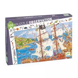 Puzzle Observation Les pirates - 100 pièces - Djeco