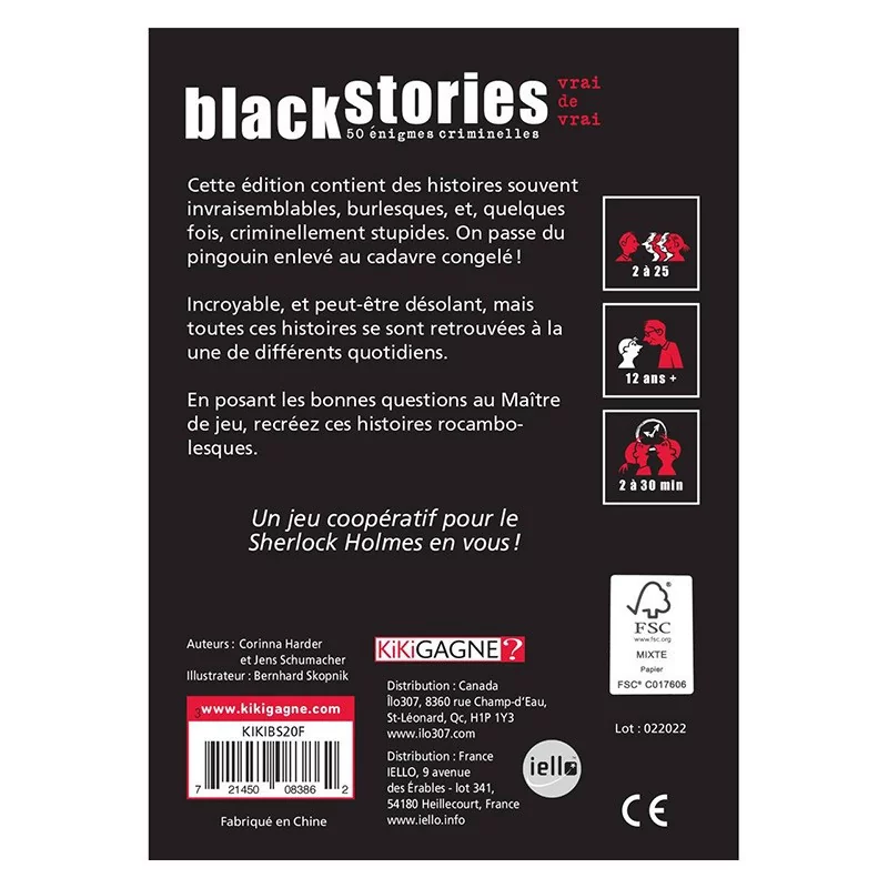 Black Stories Vrai de vrai ! 