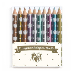 10 mini crayons métallisés Chic 