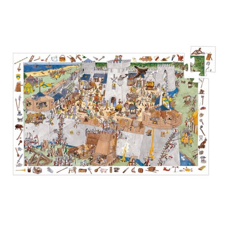 Puzzle Observation Le château fort - 100 pièces - Djeco