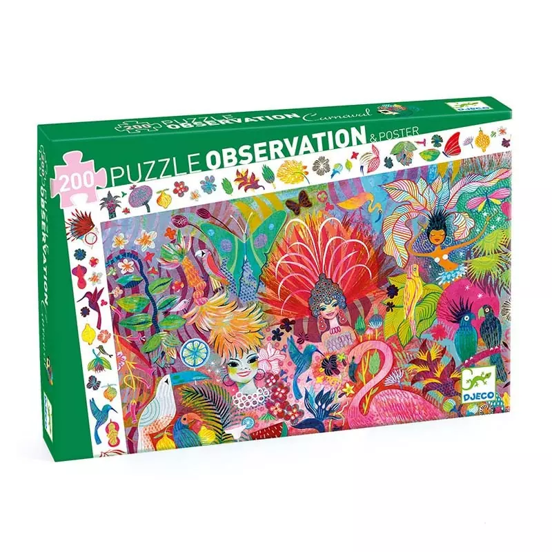 Puzzle Observation Carnaval de Rio - 200 pièces - Djeco