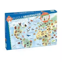 Puzzle Observation Animaux du monde - 100 pièces - Djeco