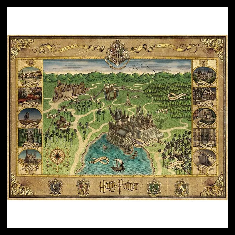 Puzzle Ravensburger - Harry Potter carte de Poudlard 1500p 