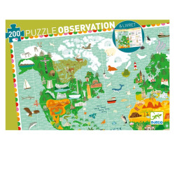 Puzzle Observation Tour du monde - 200 pièces - Djeco