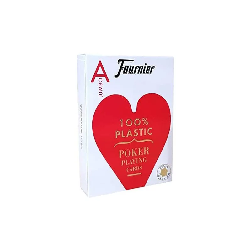 Jeu de 54 cartes 100% Plastique Fournier JUMBO 