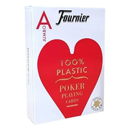 Jeu de 54 cartes 100% Plastique Fournier JUMBO 