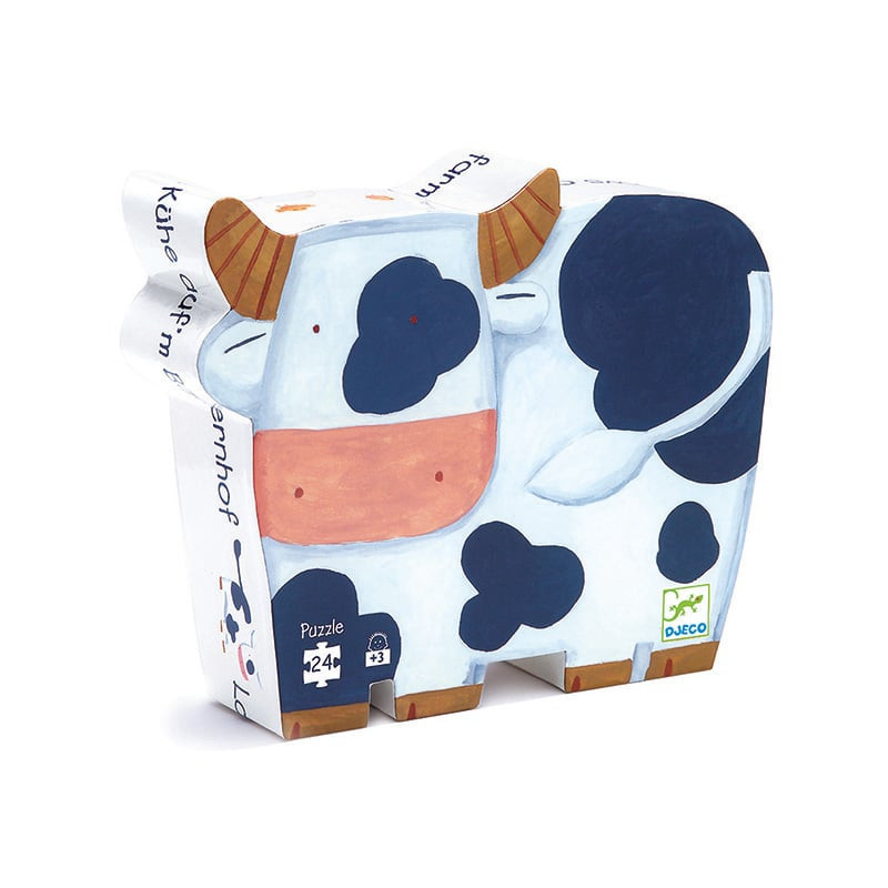 Puzzle silhouette Les vaches à la ferme - 24 pièces - Djeco