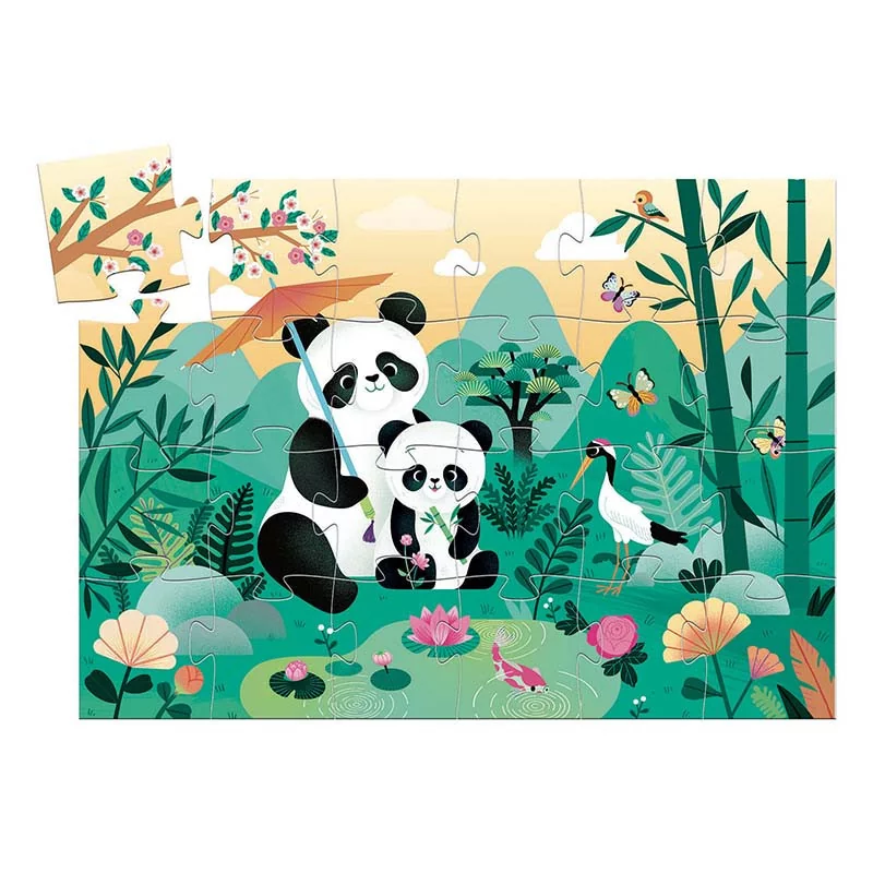Puzzle silhouette Léo le Panda - 24 pièces - Djeco