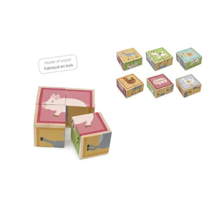 Puzzle 4 cubes ferme 