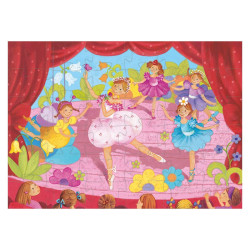 Puzzle silhouette La ballerine à la fleur - 36 pièces - Djeco