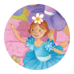 Puzzle silhouette La ballerine à la fleur - 36 pièces - Djeco