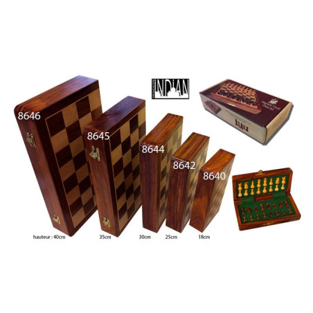 Echecs buis-palissandre pliable 35cm 