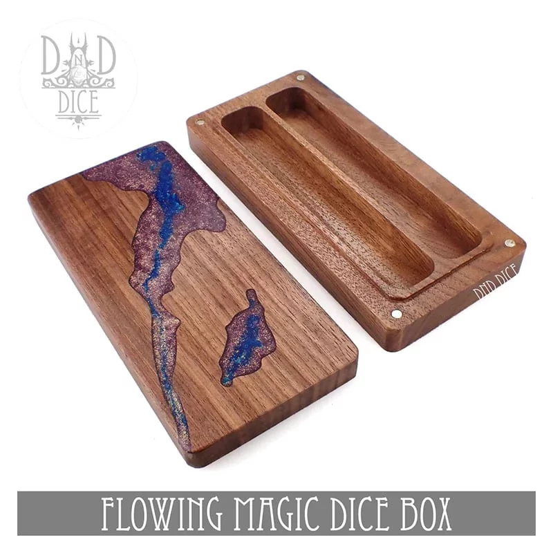 Boite de dés en bois - Flowing Magic box