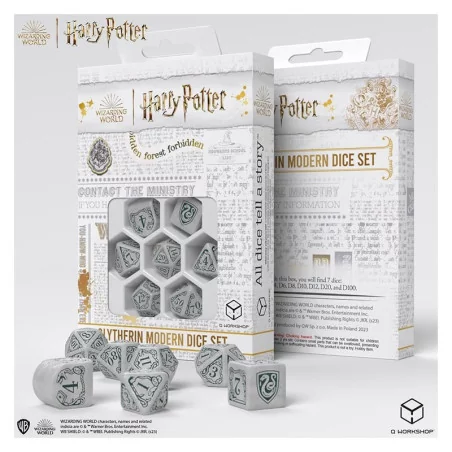Harry Potter - Serpentard : Set de dés jeu de rôle - Blanc