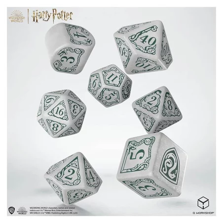 Harry Potter - Serpentard : Set de dés jeu de rôle - Blanc