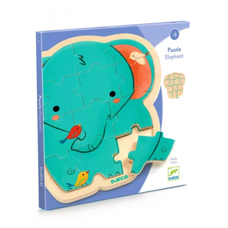 Puzzle bois puzzlo Elephant (14 pièces)