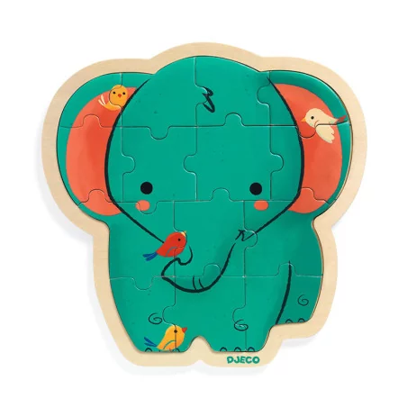 Puzzle bois puzzlo Elephant (14 pièces)