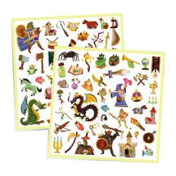 Stickers métallisés : Médiéval fantastique