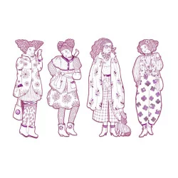 Coloriage Djeco Les demoiselles : Rosemary & ses amies