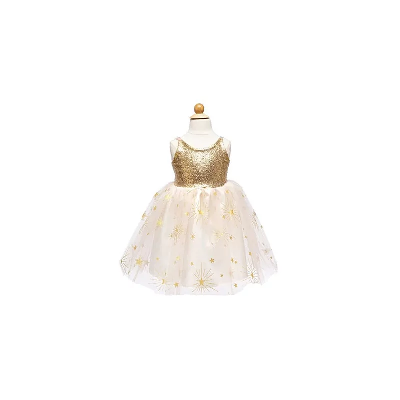 Déguisement Robe de princesse dorée étoilée (7-8 ans)