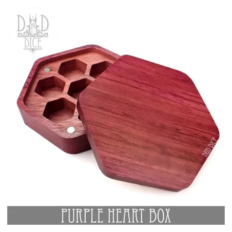 Boite de dés en bois - Purple Heart Box