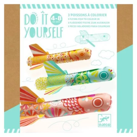 3 poissons volants à colorier - Do it yourself : Koinobori