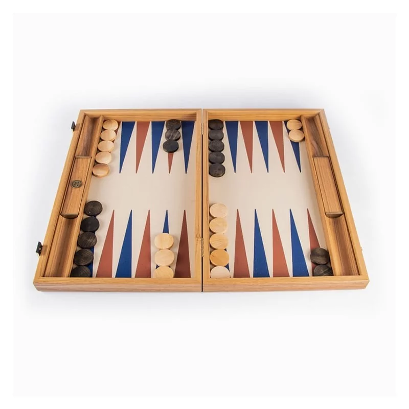Backgammon manopoulos 30cm Simili cuir champagne