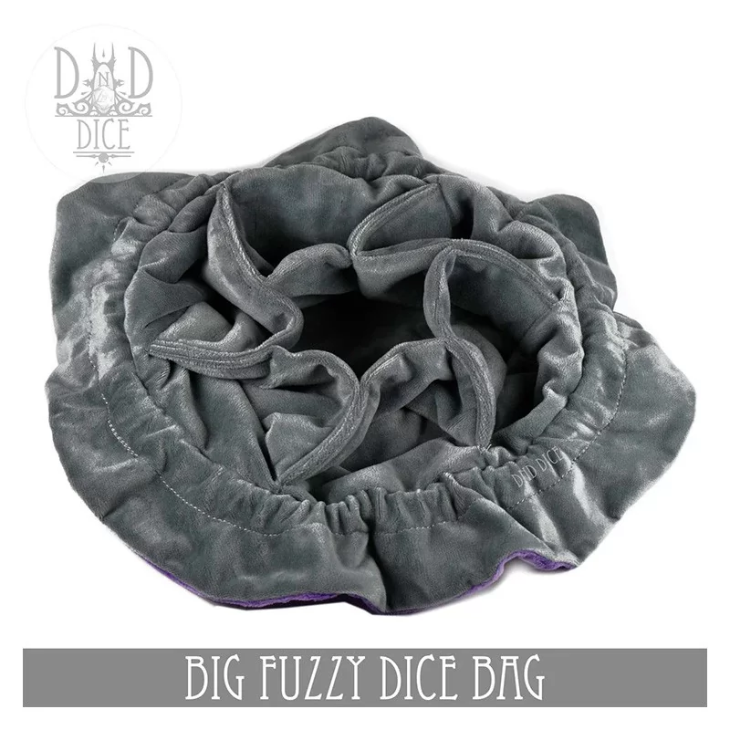 Bourse à dés - "Big Fuzzy" - Violet et Gris