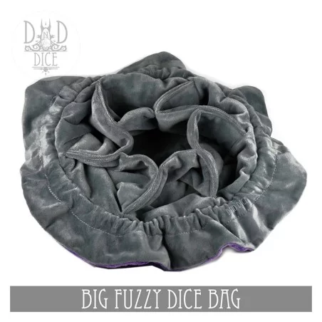 Bourse à dés - "Big Fuzzy" - Violet et Gris