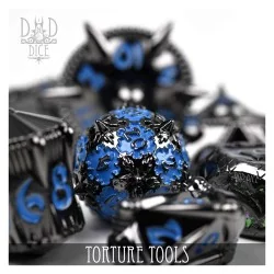 Set de dés Métal - Torture Tools Blue