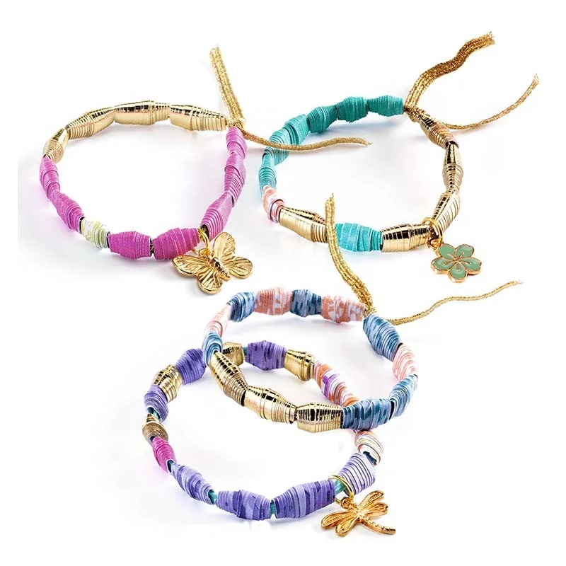 Do it yourself : Perles de papier et bracelets à créer - Chics et dorés