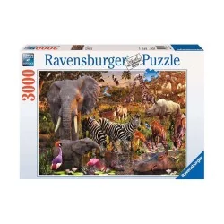 Puzzle 3000p Animaux du continent Africain