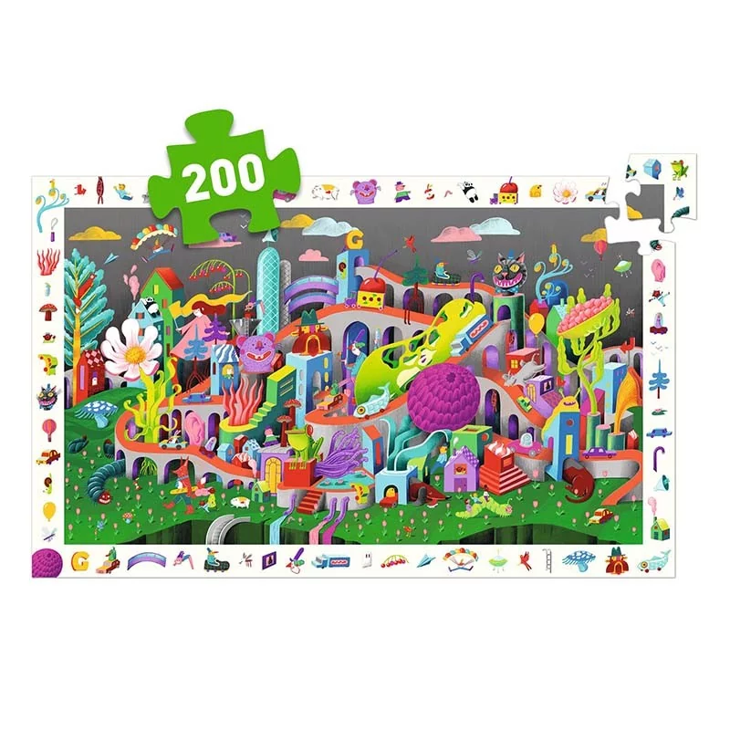 Puzzle 200 pièces Crazy Town - Djeco