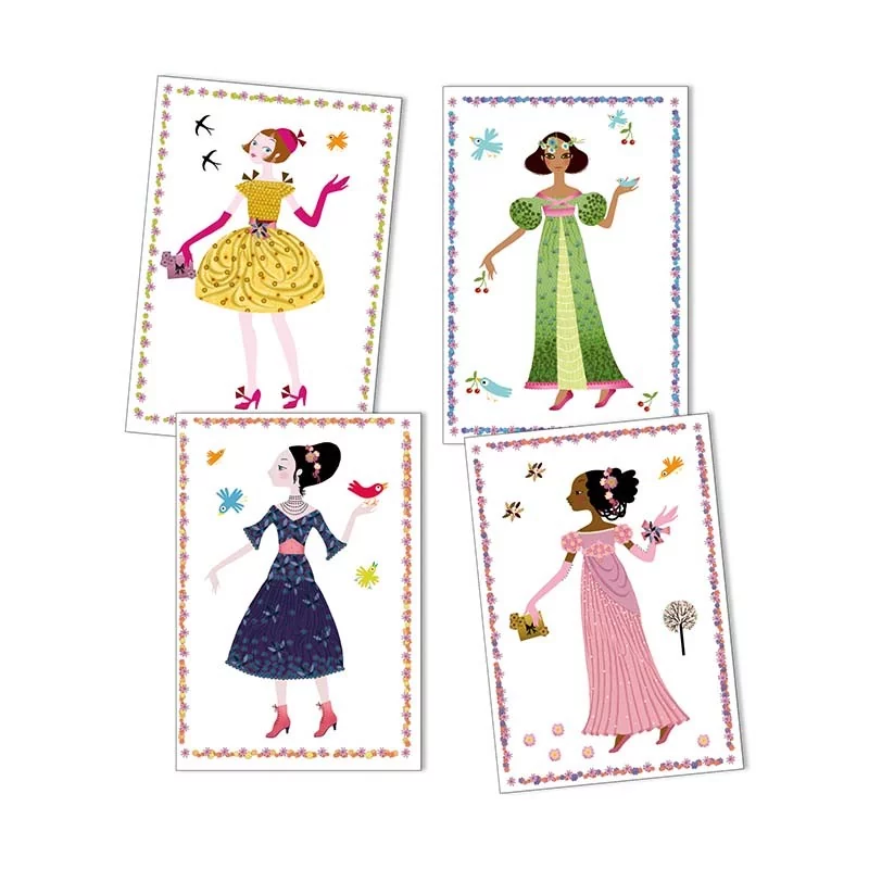 Stickers et paper dolls : Robes des 4 saisons - Djeco