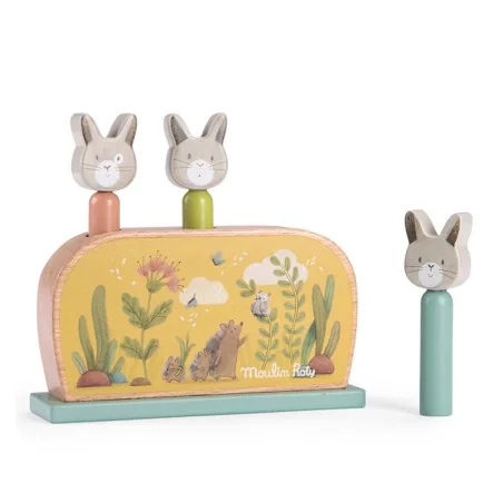 Pop-up en bois - Trois petits lapins