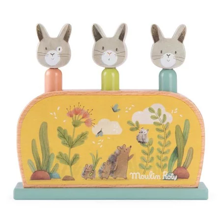 Pop-up en bois - Trois petits lapins