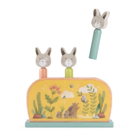 Pop-up en bois - Trois petits lapins