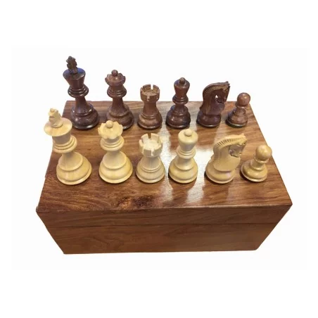 Pièces Échecs 76mm Buis/Sheesham Luxe