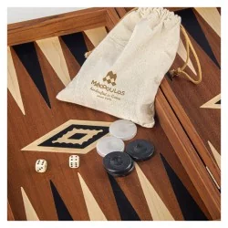 Backgammon Manopoulos 38 cm - Acajou