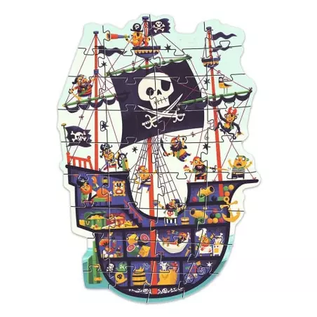 Puzzle Géant bateau des pirates - 36 pièces - Djeco