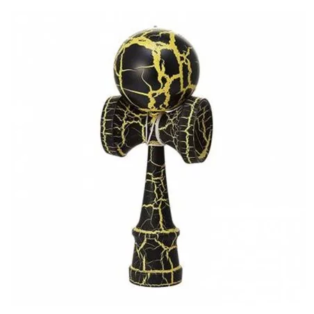 Kendama Crackle Jaune - Boule 6 cm