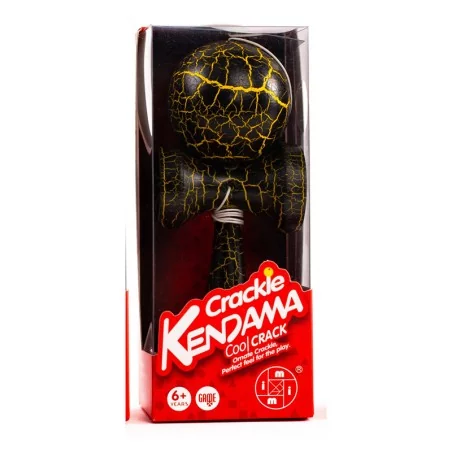 Kendama Crackle Jaune - Boule 6 cm