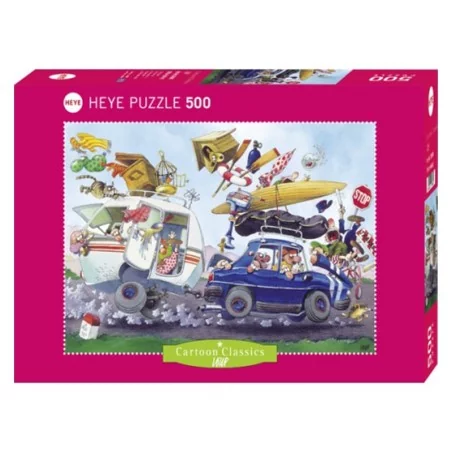 Cart Classics Off On Holidays - Puzzle 500 pièces - Heye