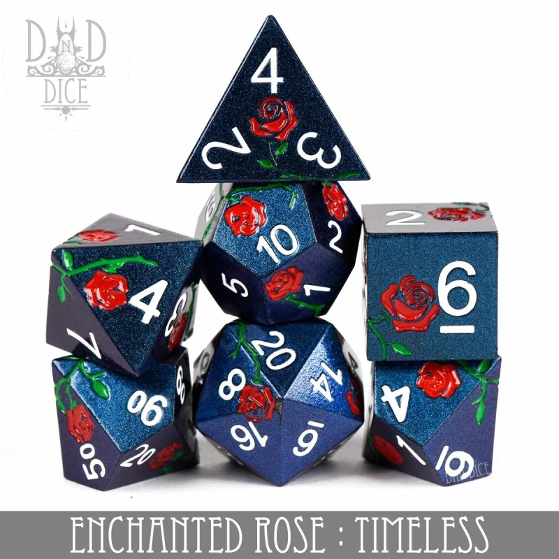 Set de dés en Métal : Enchanted Rose: Timeless