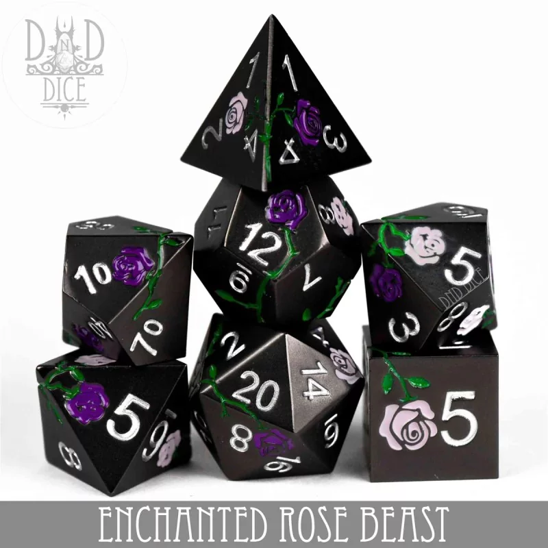 Set de dés en Métal : Enchanted Rose: Beast