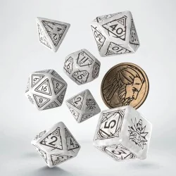 Lot de 7 dés avec pièce - The Witcher - Geralt de Riv