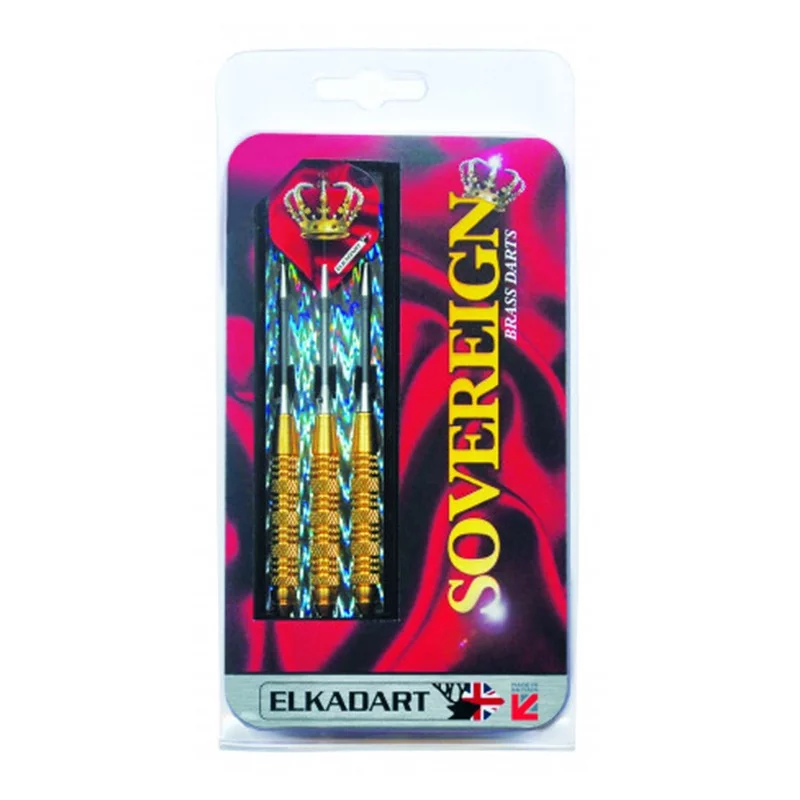 Fléchettes laiton Sovereign pointe acier 22g Fléchettes laiton Sovereign pointe acier 22g