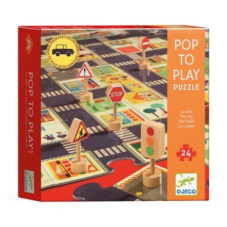 Puzzle Géant Pop to Play ville - 24 pièces - Djeco
