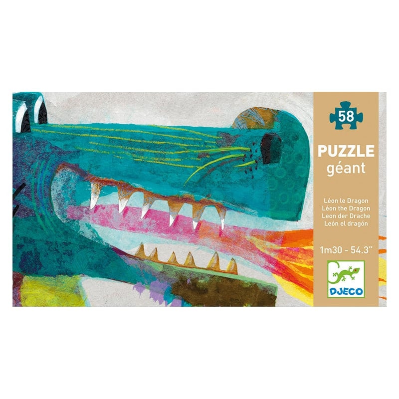 Puzzle Géant Léon le dragon - 58 pièces - Djeco